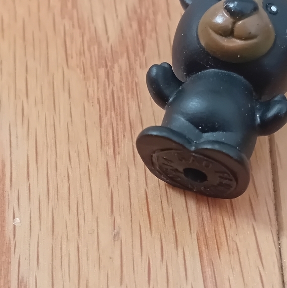 Vintage 80s‎ Gao Fenjun Black Bear Keychain Squishy 1.75" Japan - Picture 6 of 6